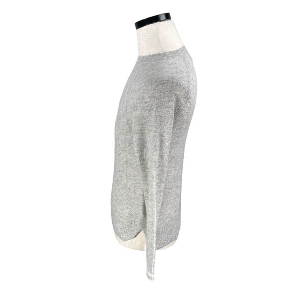 The White Label Company Heart Sweater Women's XS Heather Gray 100% Cashmere Knit - Picture 3 of 11